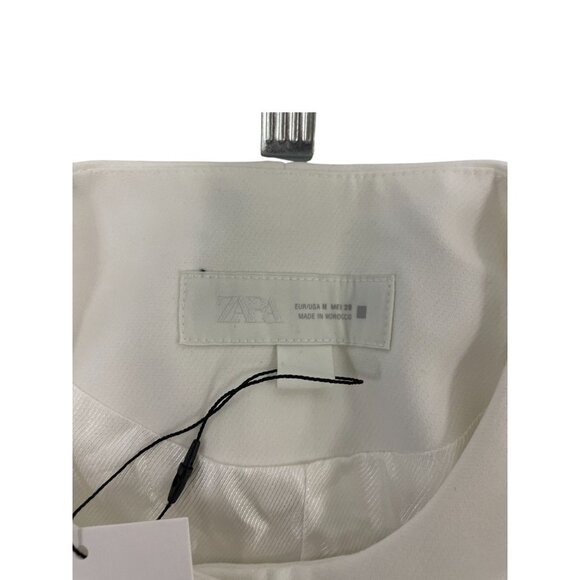 Zara Womens Blazer Suit Jacket M Medium Oyster White Gold Buttons 2399/593 NWT - Picture 5 of 16